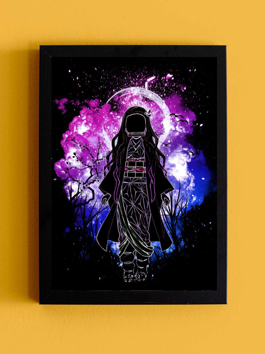 Nezuko Kamado Kimetsu Anime Tablo Siyah Çerçeveli Yüksek Kalite Anime Duvar Poster Tablo - En İyi Fiyatlarla