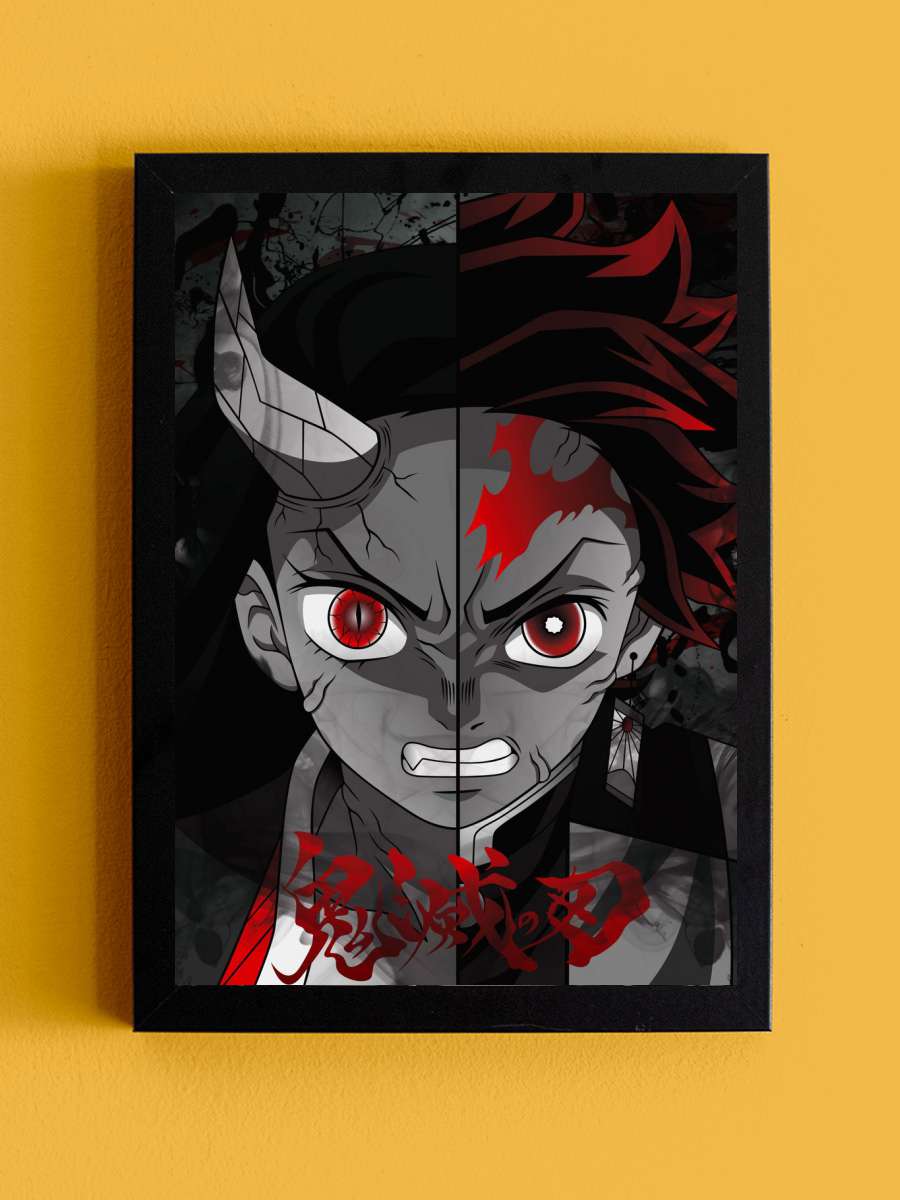 Nezuko X Tanjiro Anime Tablo Siyah Çerçeveli Yüksek Kalite Anime Duvar Poster Tablo - En İyi Fiyatlarla