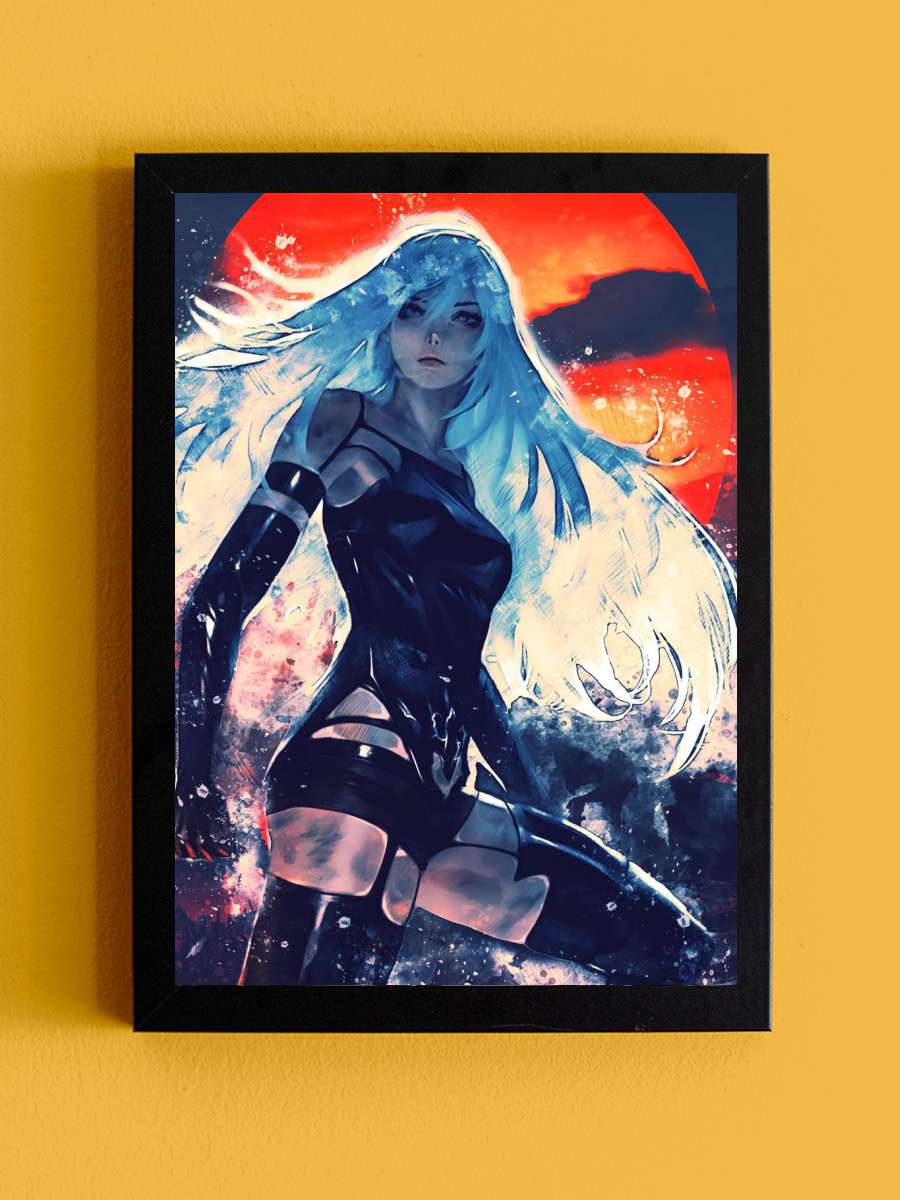 Nier Automata a2 Anime Tablo Siyah Çerçeveli Yüksek Kalite Anime Duvar Poster Tablo - En İyi Fiyatlarla
