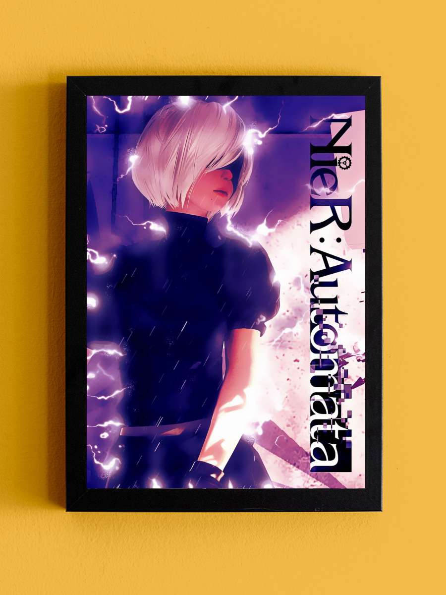 Nier Automata Games Anime Tablo Siyah Çerçeveli Yüksek Kalite Anime Duvar Poster Tablo - En İyi Fiyatlarla