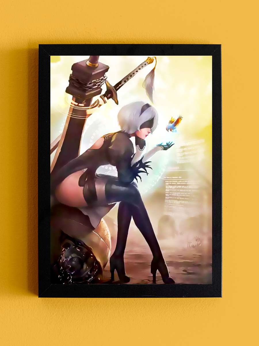 Nier Anime Tablo Siyah Çerçeveli Yüksek Kalite Anime Duvar Poster Tablo - En İyi Fiyatlarla