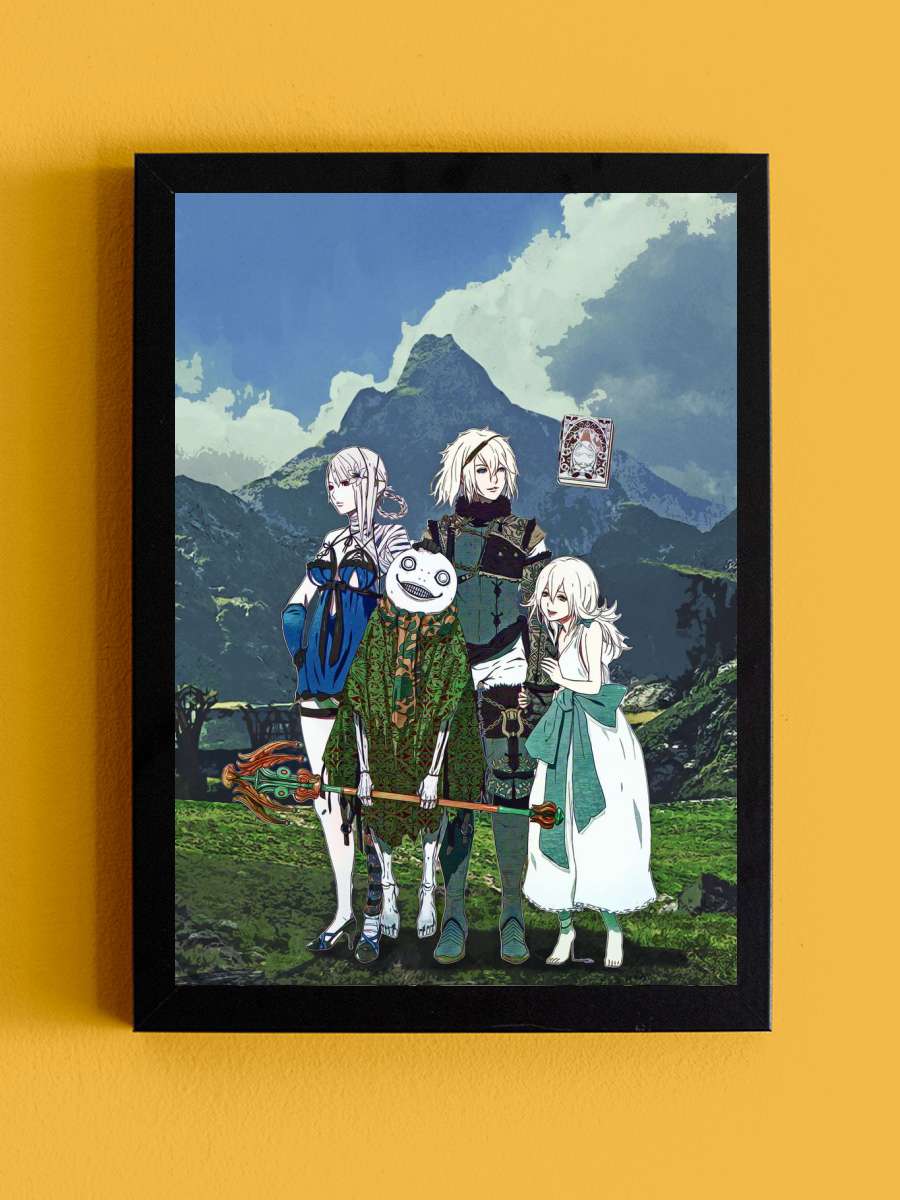 NIER REPLICANT Anime Tablo Siyah Çerçeveli Yüksek Kalite Anime Duvar Poster Tablo - En İyi Fiyatlarla