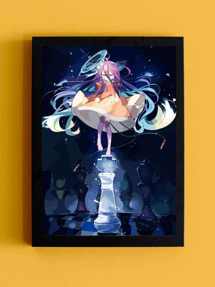 No Game No Life Anime Tablo Siyah Çerçeveli Yüksek Kalite Anime Duvar Poster Tablo - En İyi Fiyatlarla