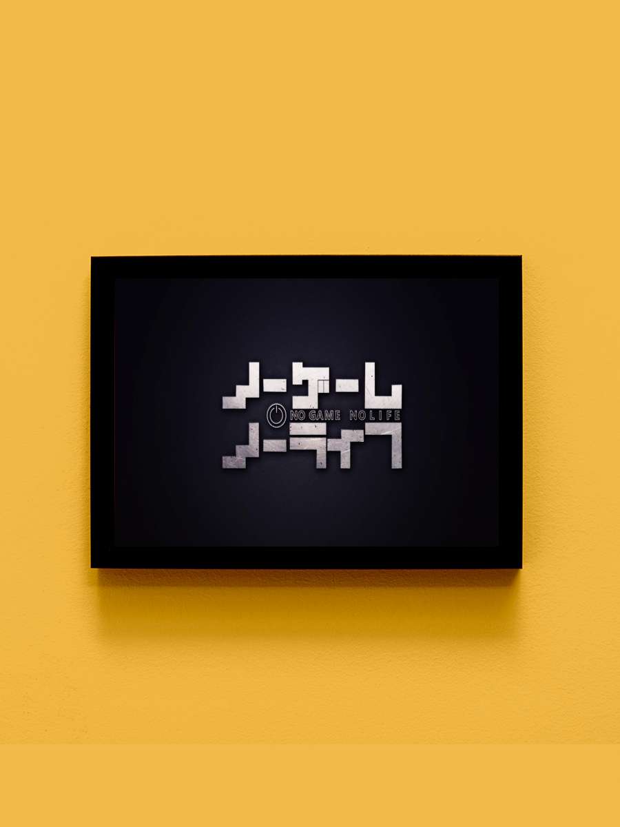 No Game No Life Anime Tablo Siyah Çerçeveli Yüksek Kalite Anime Duvar Poster Tablo - En İyi Fiyatlarla