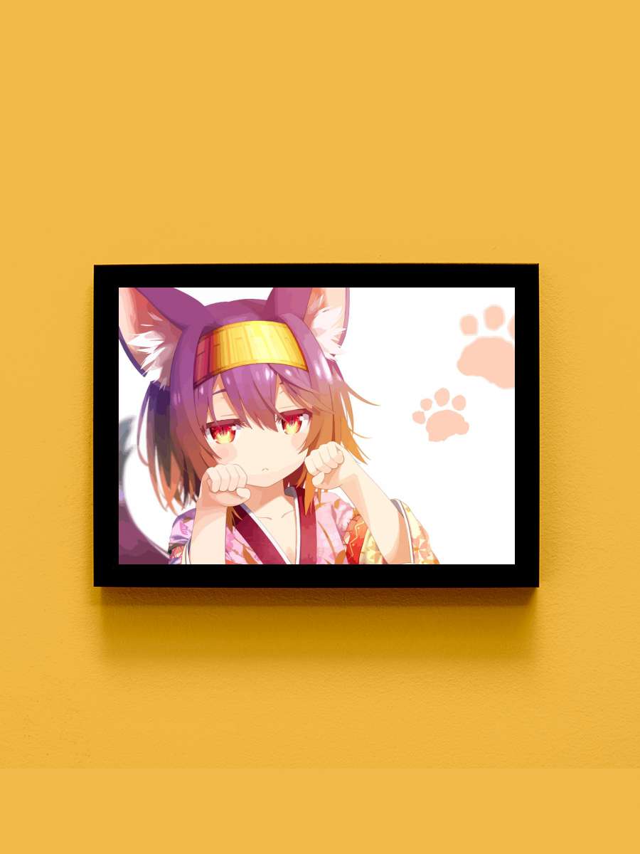 No game no life Anime Tablo Siyah Çerçeveli Yüksek Kalite Anime Duvar Poster Tablo - En İyi Fiyatlarla