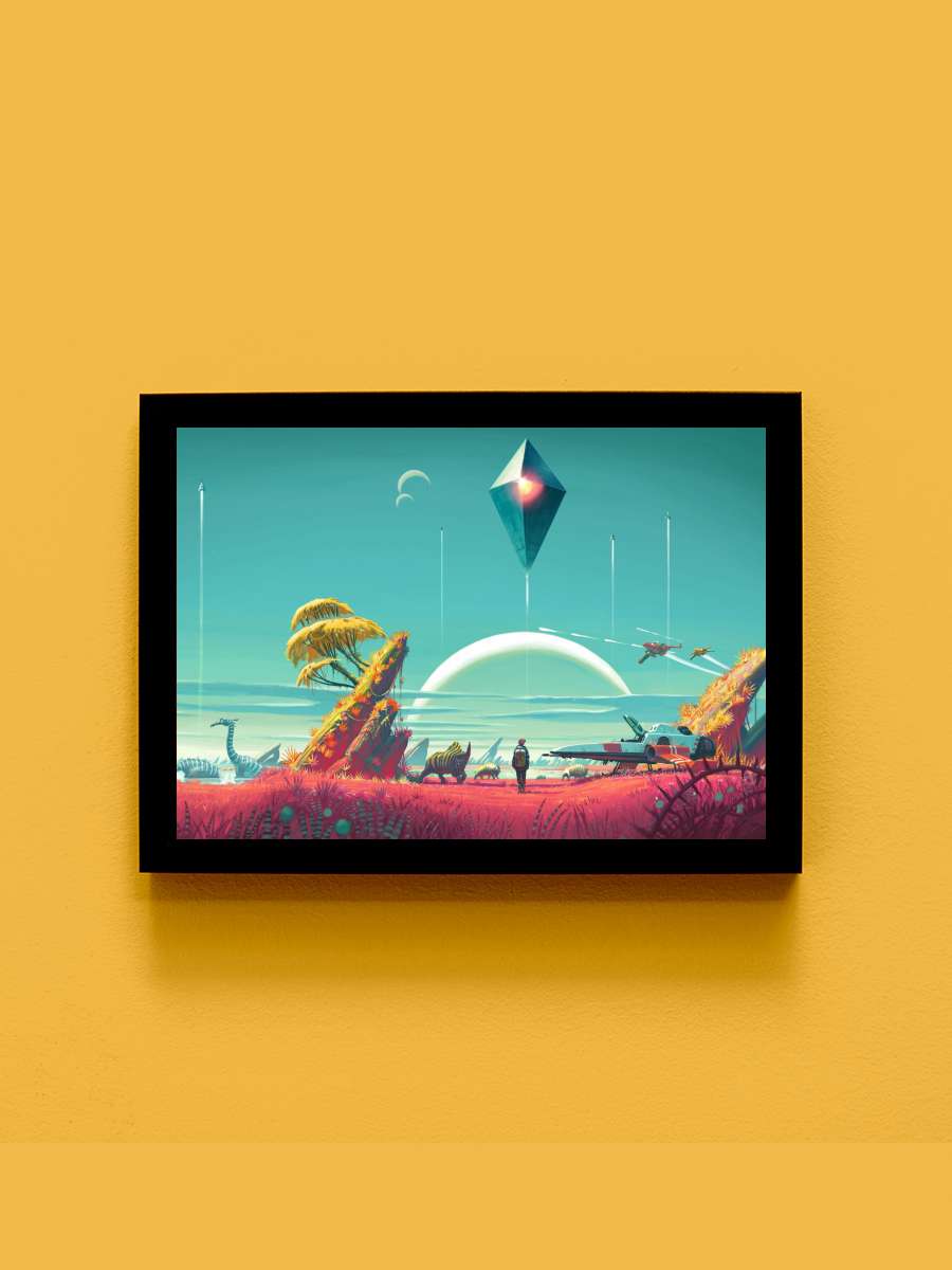 No Mans Sky Anime Tablo Siyah Çerçeveli Yüksek Kalite Anime Duvar Poster Tablo - En İyi Fiyatlarla
