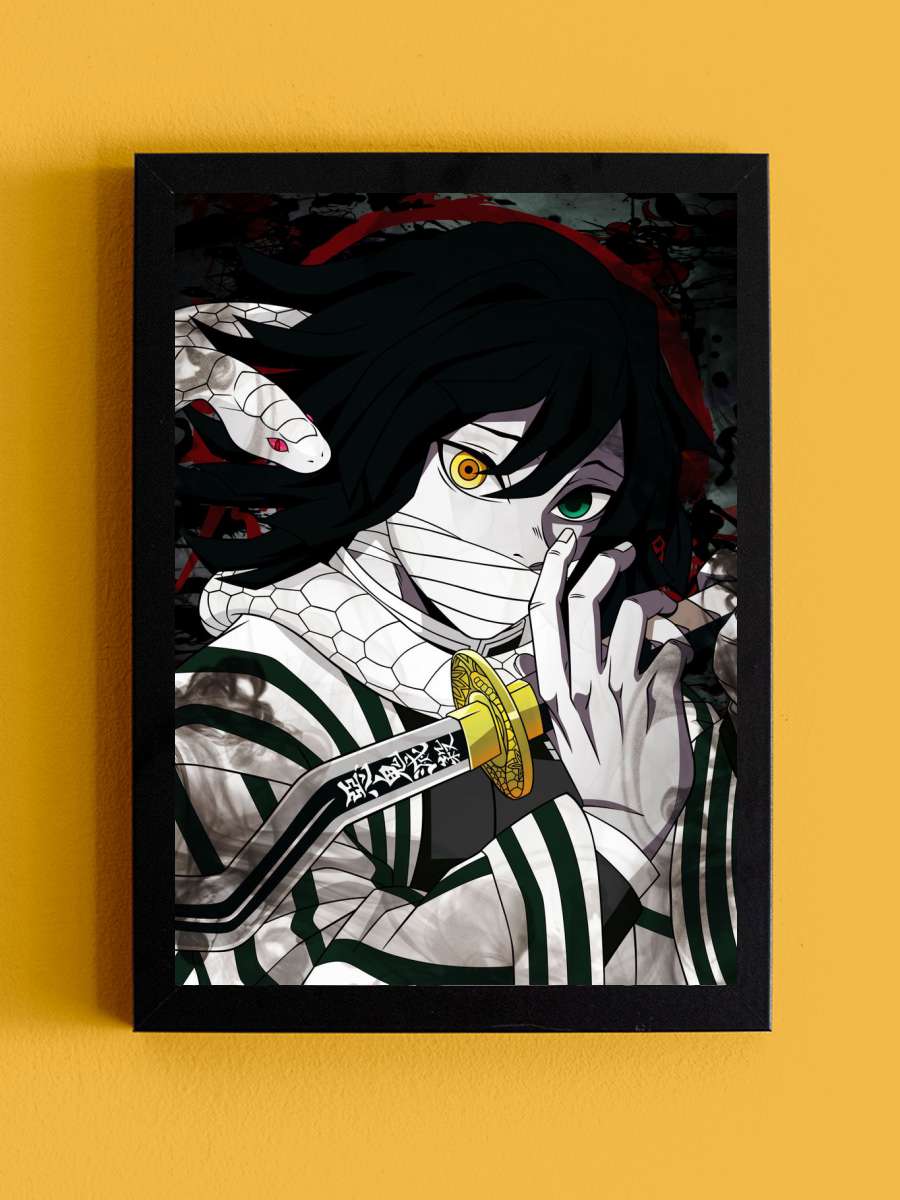 Obanai Iguro Demon Slayer Anime Tablo Siyah Çerçeveli Yüksek Kalite Anime Duvar Poster Tablo - En İyi Fiyatlarla