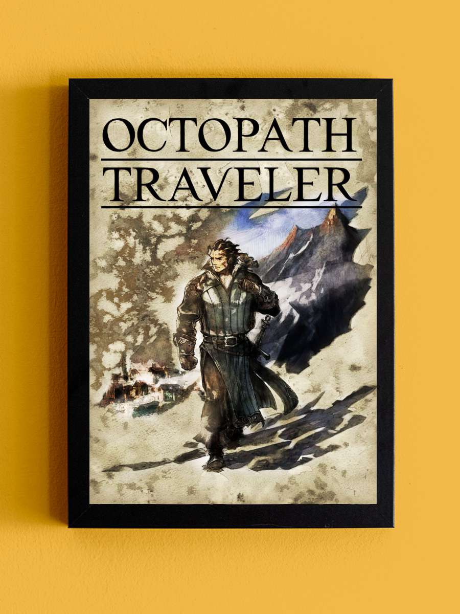 OCTOPATH TRAVELER Anime Tablo Siyah Çerçeveli Yüksek Kalite Anime Duvar Poster Tablo - En İyi Fiyatlarla