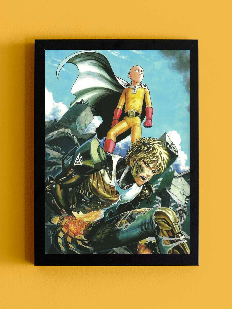 One punch man Anime Tablo Siyah Çerçeveli Yüksek Kalite Anime Duvar Poster Tablo - En İyi Fiyatlarla