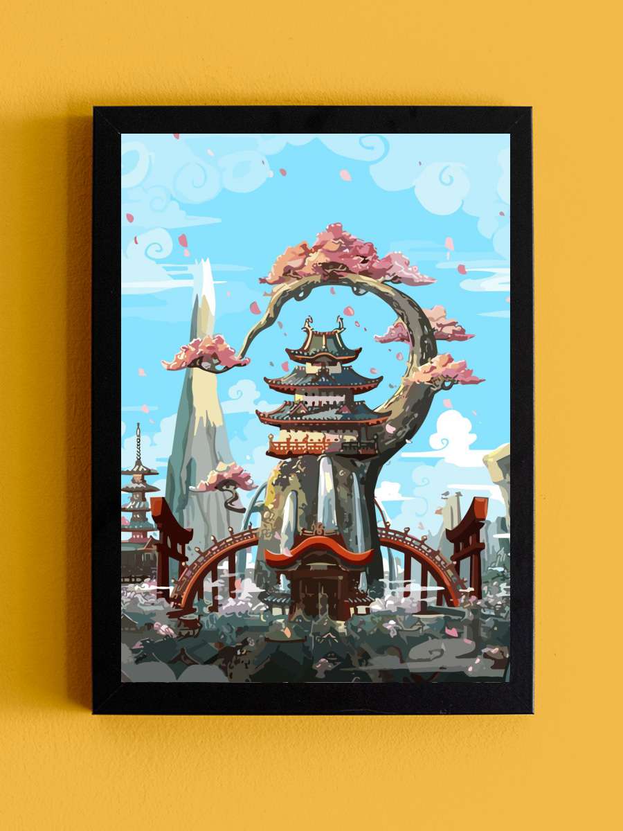 onepiece wano kuni Anime Tablo Siyah Çerçeveli Yüksek Kalite Anime Duvar Poster Tablo - En İyi Fiyatlarla