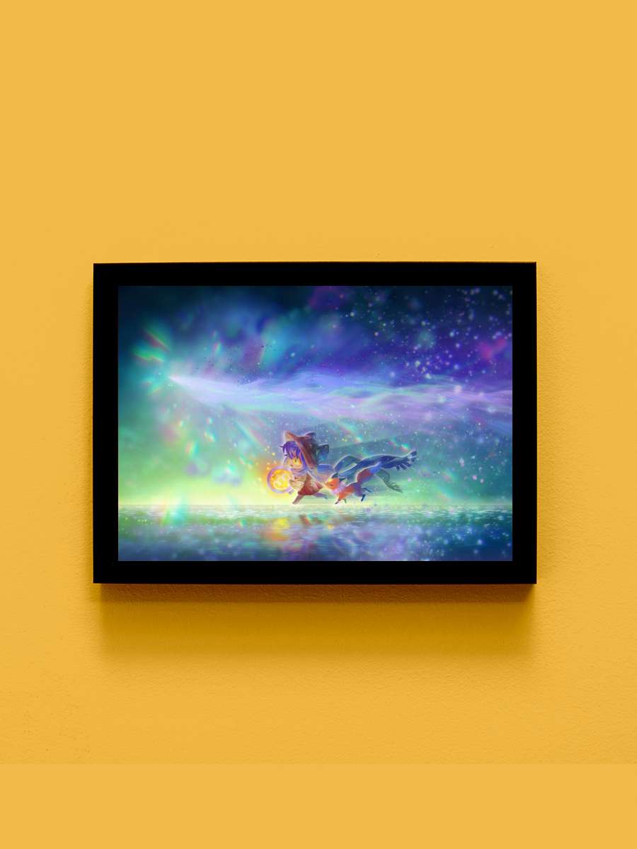 OneShot Niko And Rue Anime Tablo Siyah Çerçeveli Yüksek Kalite Anime Duvar Poster Tablo - En İyi Fiyatlarla