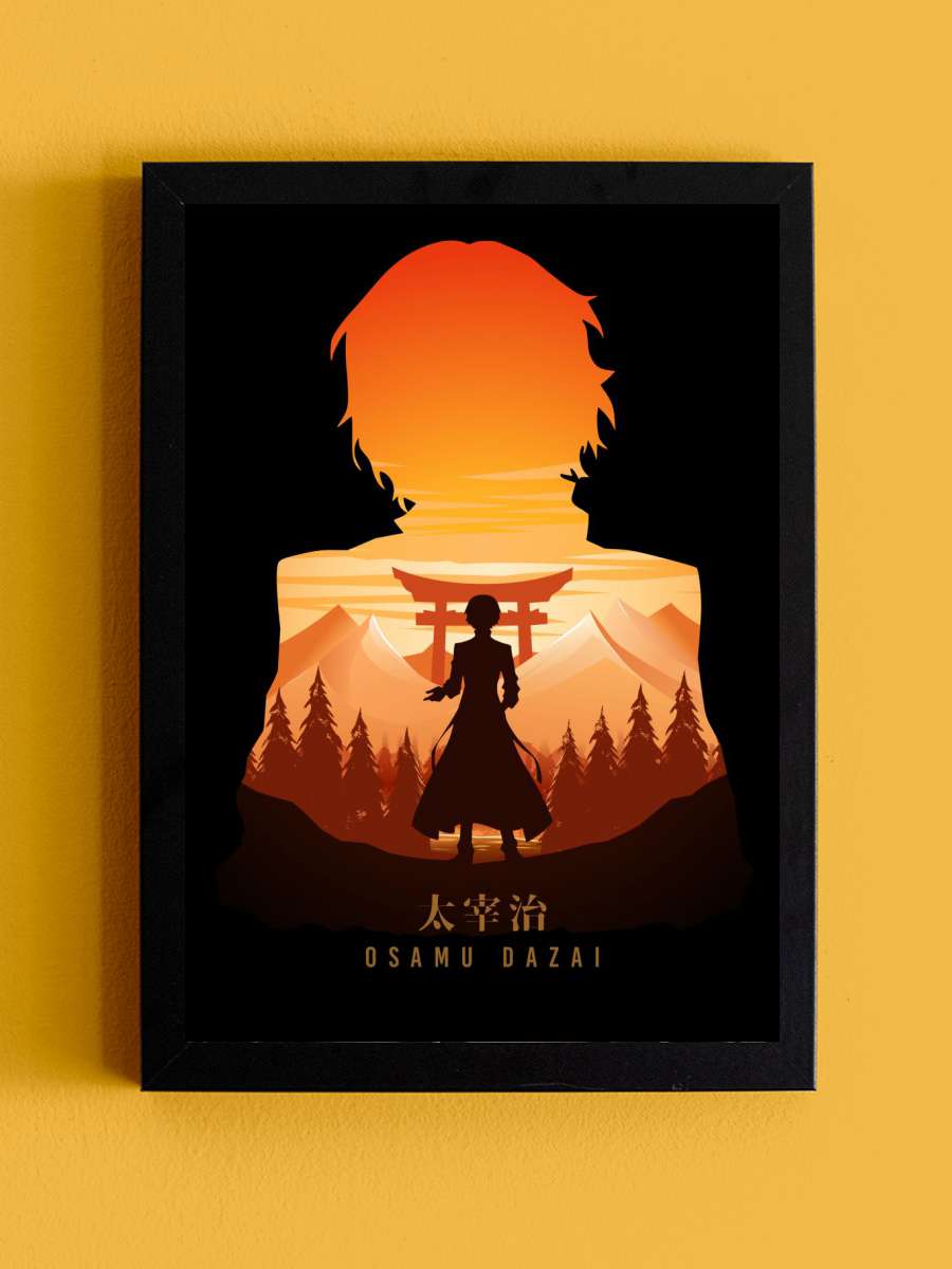 Osamu Bungou Stray Dogs Anime Tablo Siyah Çerçeveli Yüksek Kalite Anime Duvar Poster Tablo - En İyi Fiyatlarla