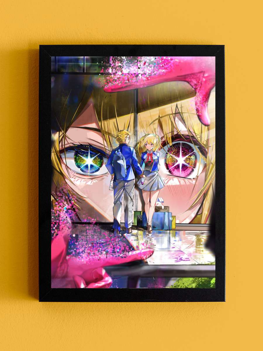 Oshi No Ko Anime Anime Tablo Siyah Çerçeveli Yüksek Kalite Anime Duvar Poster Tablo - En İyi Fiyatlarla