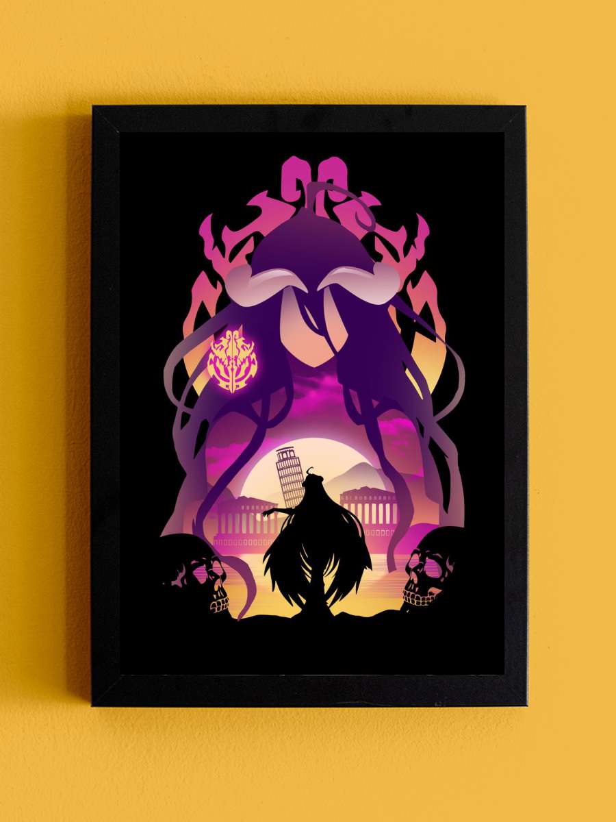 OverLord Albedo Anime Tablo Siyah Çerçeveli Yüksek Kalite Anime Duvar Poster Tablo - En İyi Fiyatlarla