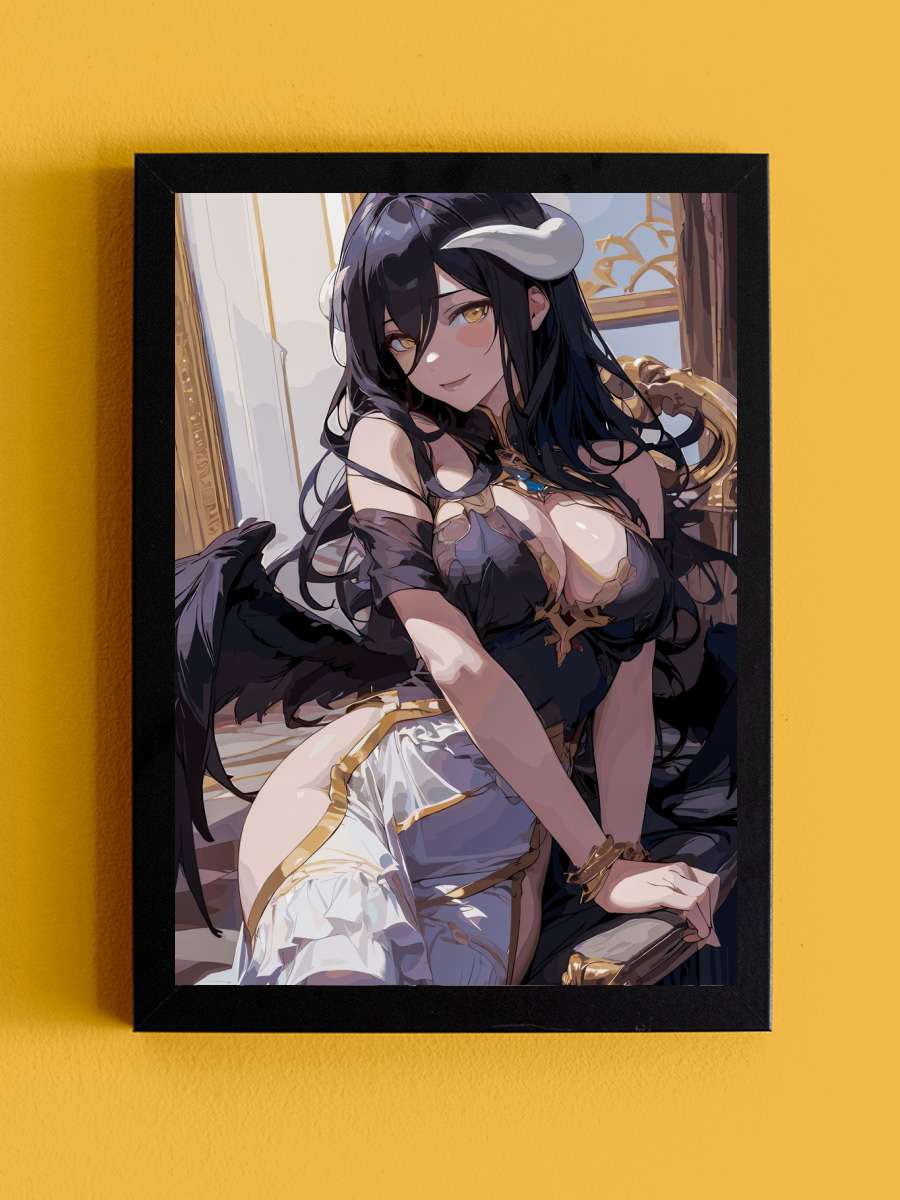 Overlord Albedo Anime Tablo Siyah Çerçeveli Yüksek Kalite Anime Duvar Poster Tablo - En İyi Fiyatlarla