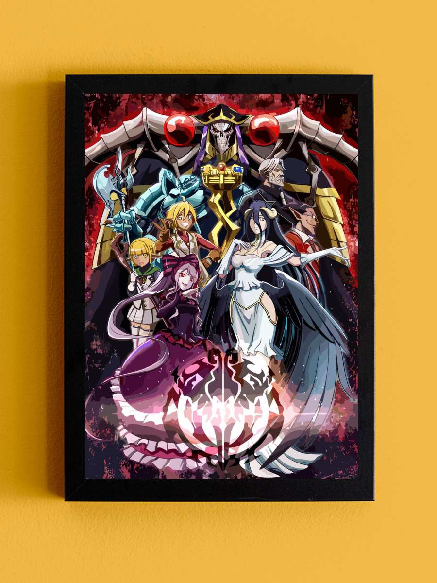 Overlord anime manga Anime Tablo Siyah Çerçeveli Yüksek Kalite Anime Duvar Poster Tablo - En İyi Fiyatlarla