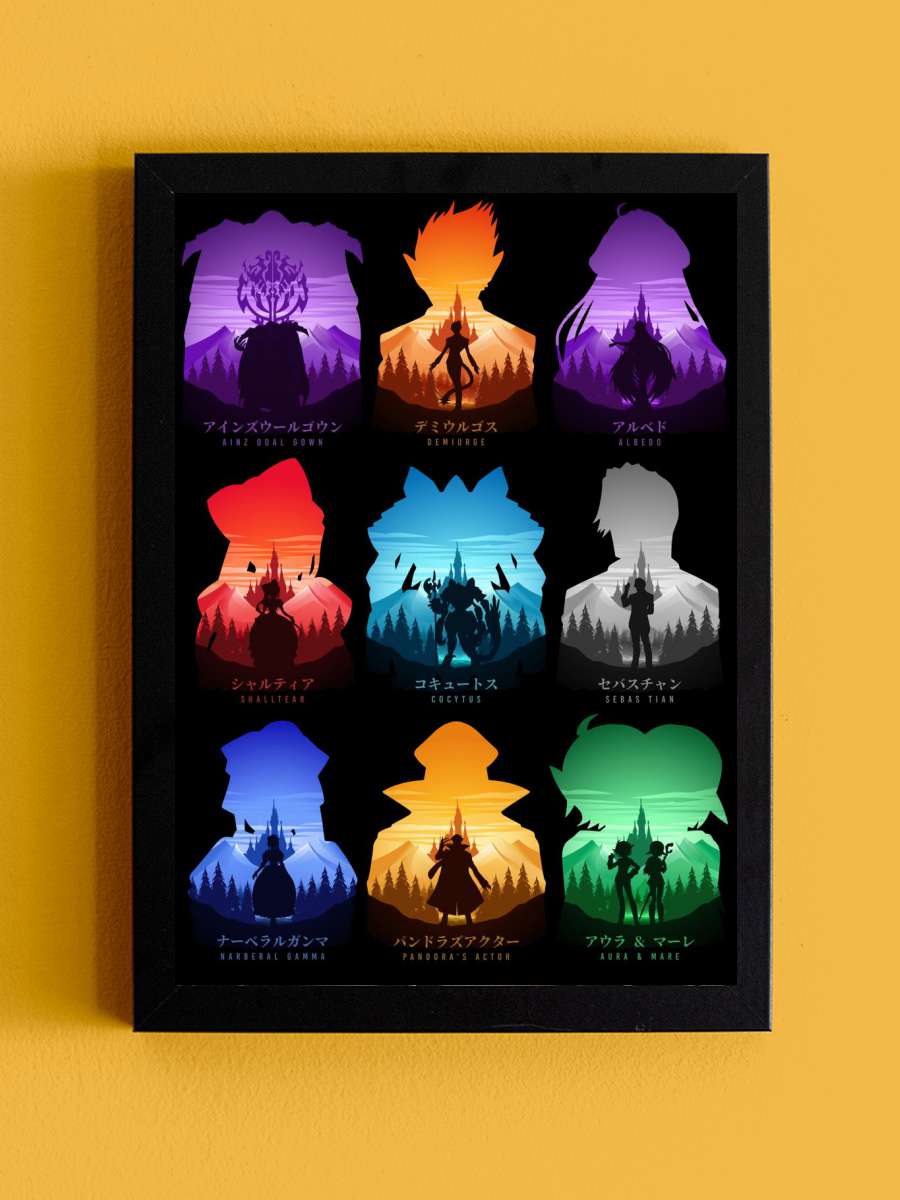 Overlord Anime Anime Tablo Siyah Çerçeveli Yüksek Kalite Anime Duvar Poster Tablo - En İyi Fiyatlarla