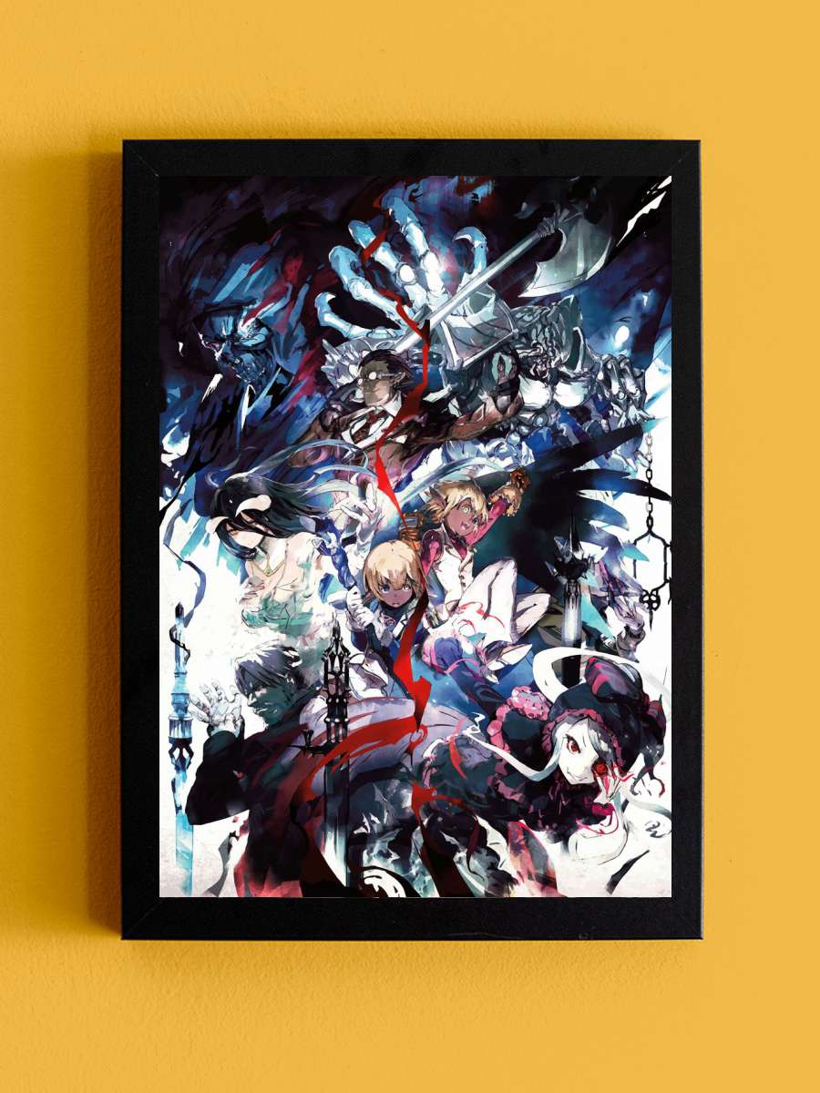 overlord Anime Tablo Siyah Çerçeveli Yüksek Kalite Anime Duvar Poster Tablo - En İyi Fiyatlarla