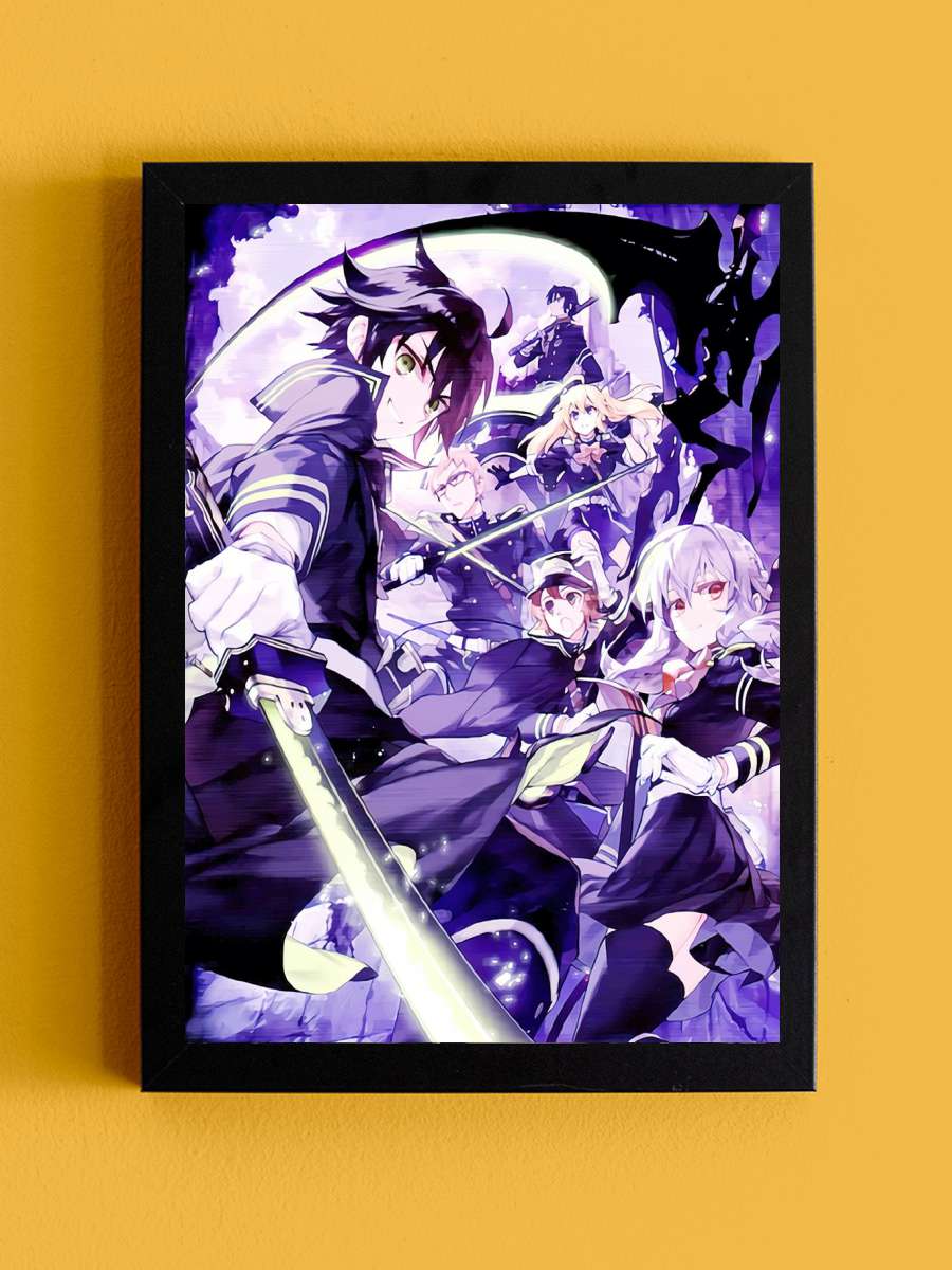 Owari No Seraph Anime Tablo Siyah Çerçeveli Yüksek Kalite Anime Duvar Poster Tablo - En İyi Fiyatlarla