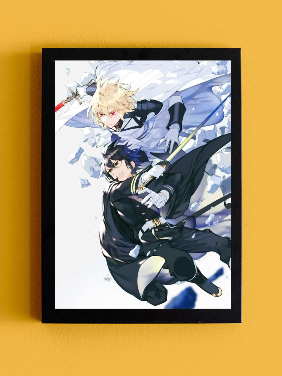 Owari No Seraph Anime Tablo Siyah Çerçeveli Yüksek Kalite Anime Duvar Poster Tablo - En İyi Fiyatlarla