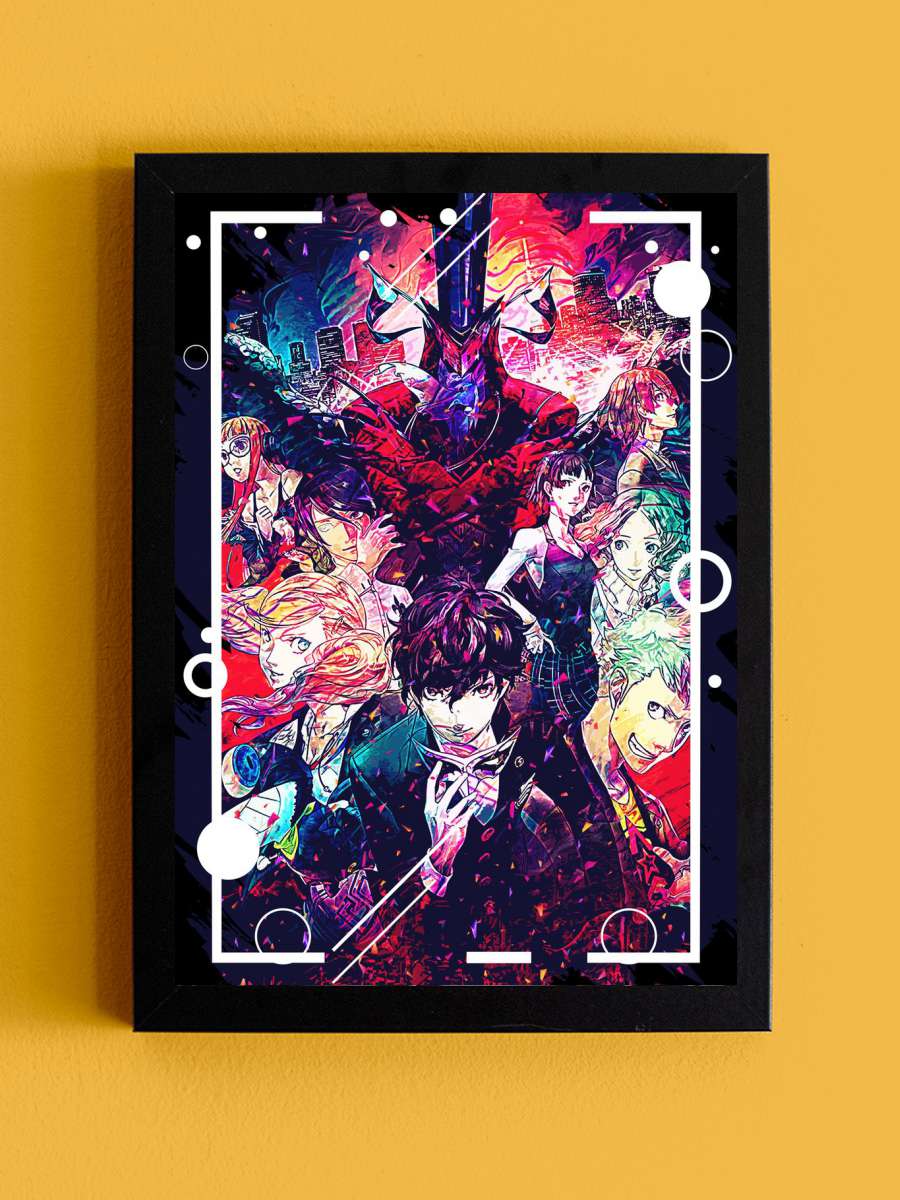 persona 5 abstract Anime Tablo Siyah Çerçeveli Yüksek Kalite Anime Duvar Poster Tablo - En İyi Fiyatlarla