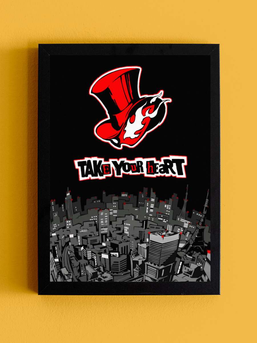 Persona 5 Anime Tablo Siyah Çerçeveli Yüksek Kalite Anime Duvar Poster Tablo - En İyi Fiyatlarla