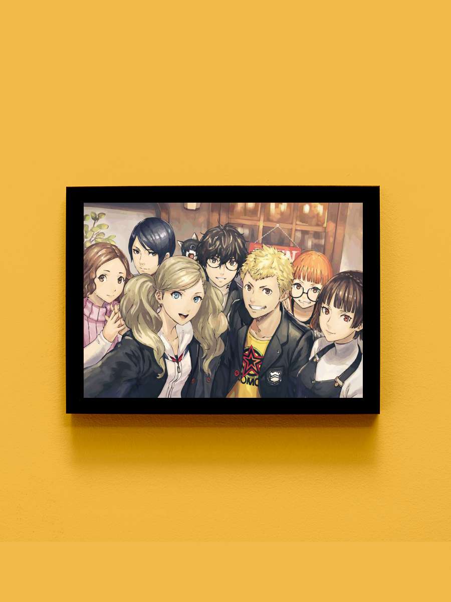 persona 5 Anime Tablo Siyah Çerçeveli Yüksek Kalite Anime Duvar Poster Tablo - En İyi Fiyatlarla