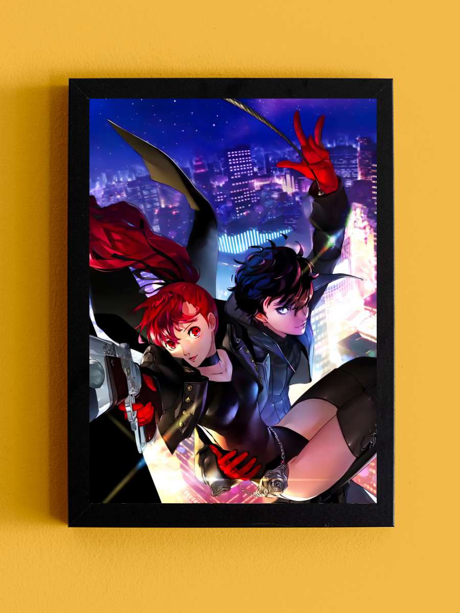 persona Anime Tablo Siyah Çerçeveli Yüksek Kalite Anime Duvar Poster Tablo - En İyi Fiyatlarla