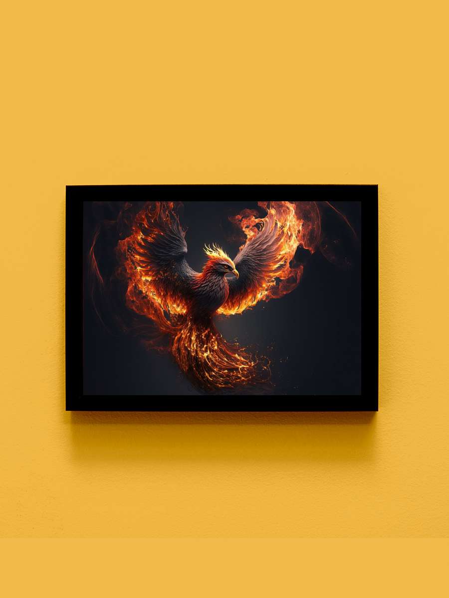 Phoenix Bird  Anime Tablo Siyah Çerçeveli Yüksek Kalite Anime Duvar Poster Tablo - En İyi Fiyatlarla
