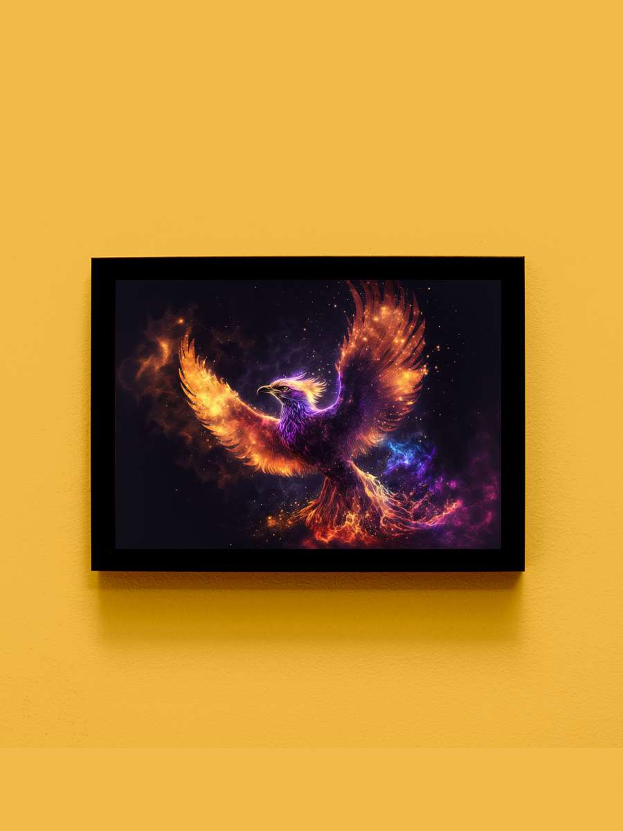 Phoenix Bird Anime Tablo Siyah Çerçeveli Yüksek Kalite Anime Duvar Poster Tablo - En İyi Fiyatlarla