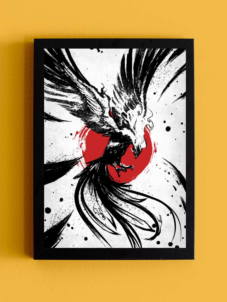 Phoenix Hoo Anime Tablo Siyah Çerçeveli Yüksek Kalite Anime Duvar Poster Tablo - En İyi Fiyatlarla