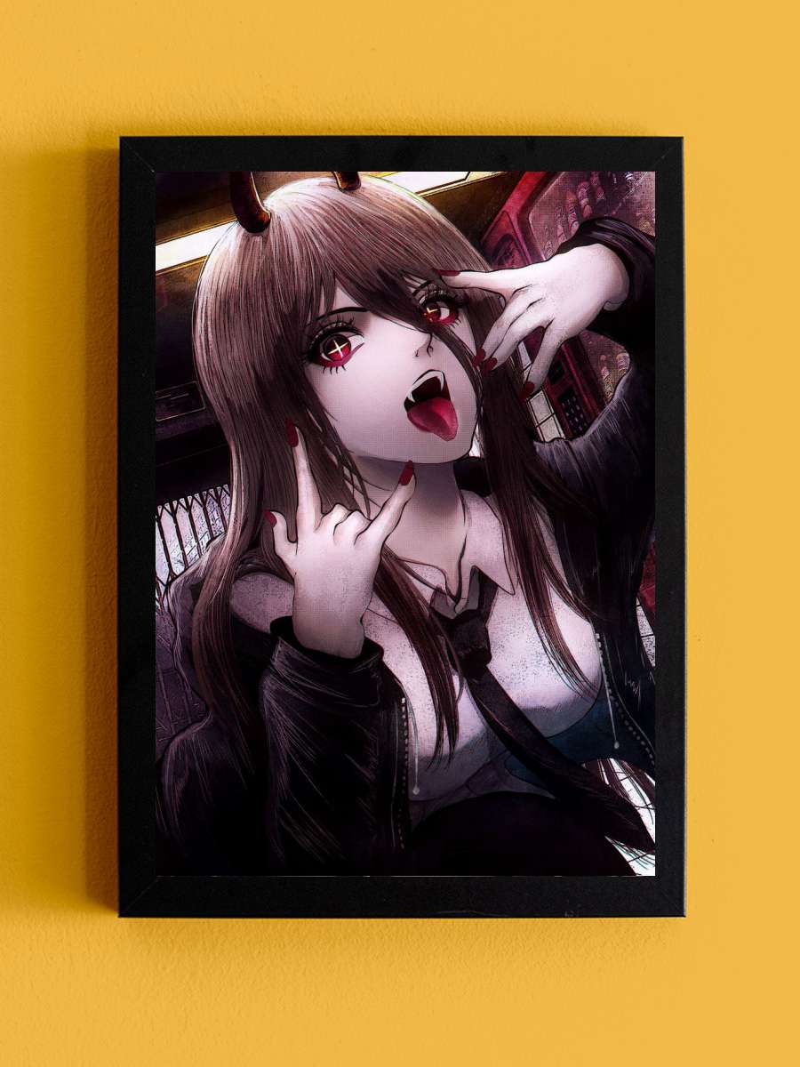 power chainsaw man sexy Anime Tablo Siyah Çerçeveli Yüksek Kalite Anime Duvar Poster Tablo - En İyi Fiyatlarla