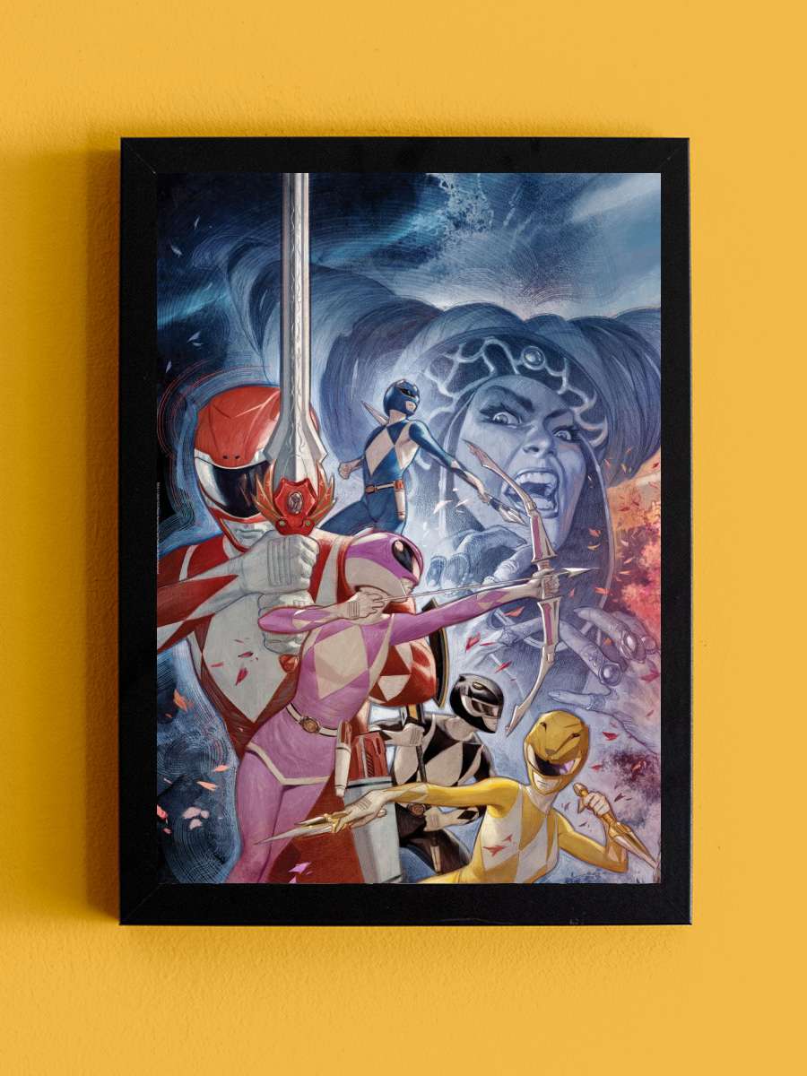 Power Rangers versus Rita Repulsa Anime Tablo Siyah Çerçeveli Yüksek Kalite Anime Duvar Poster Tablo - En İyi Fiyatlarla