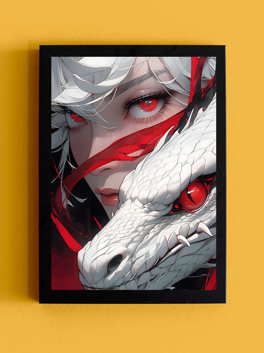 Queen of Dragons Anime Tablo Siyah Çerçeveli Yüksek Kalite Anime Duvar Poster Tablo - En İyi Fiyatlarla