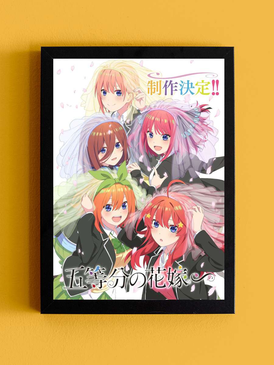 Quintessential Quintuplets Anime Tablo Siyah Çerçeveli Yüksek Kalite Anime Duvar Poster Tablo - En İyi Fiyatlarla