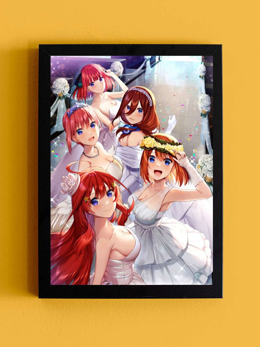 Quintessential Quintuplets Anime Tablo Siyah Çerçeveli Yüksek Kalite Anime Duvar Poster Tablo - En İyi Fiyatlarla