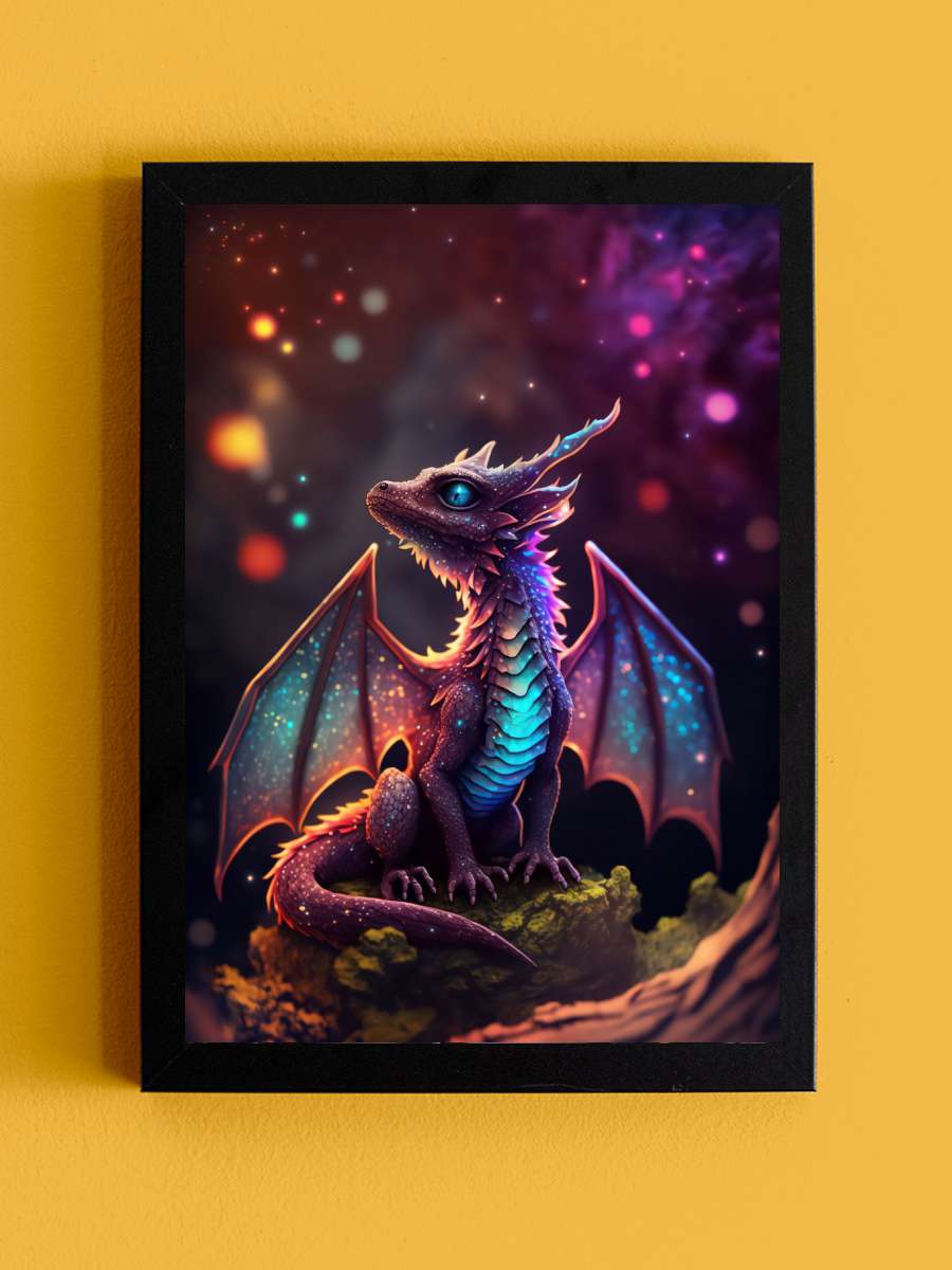 Rainbow Dragon Cub Anime Tablo Siyah Çerçeveli Yüksek Kalite Anime Duvar Poster Tablo - En İyi Fiyatlarla
