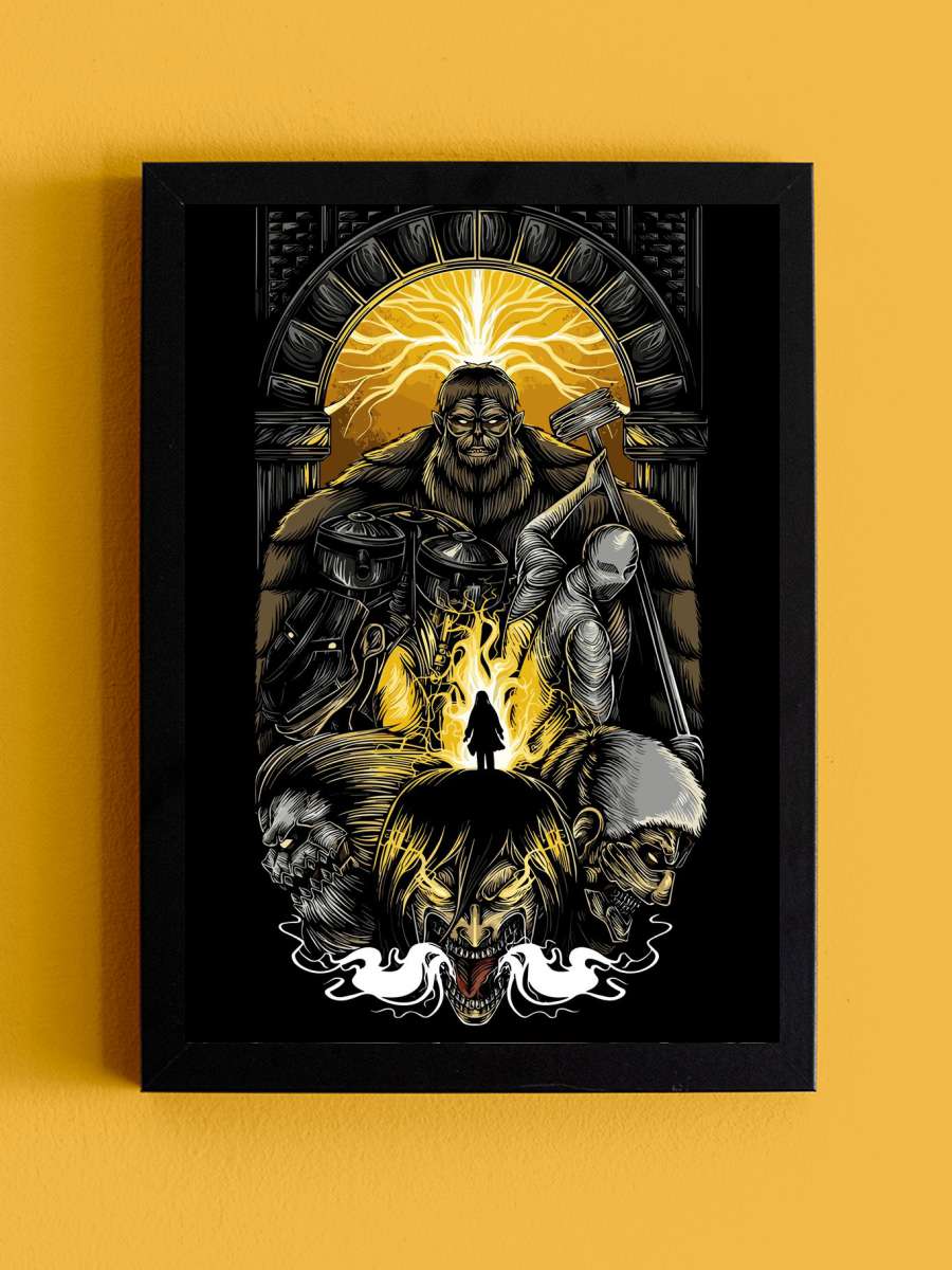 raksasa Anime Tablo Siyah Çerçeveli Yüksek Kalite Anime Duvar Poster Tablo - En İyi Fiyatlarla