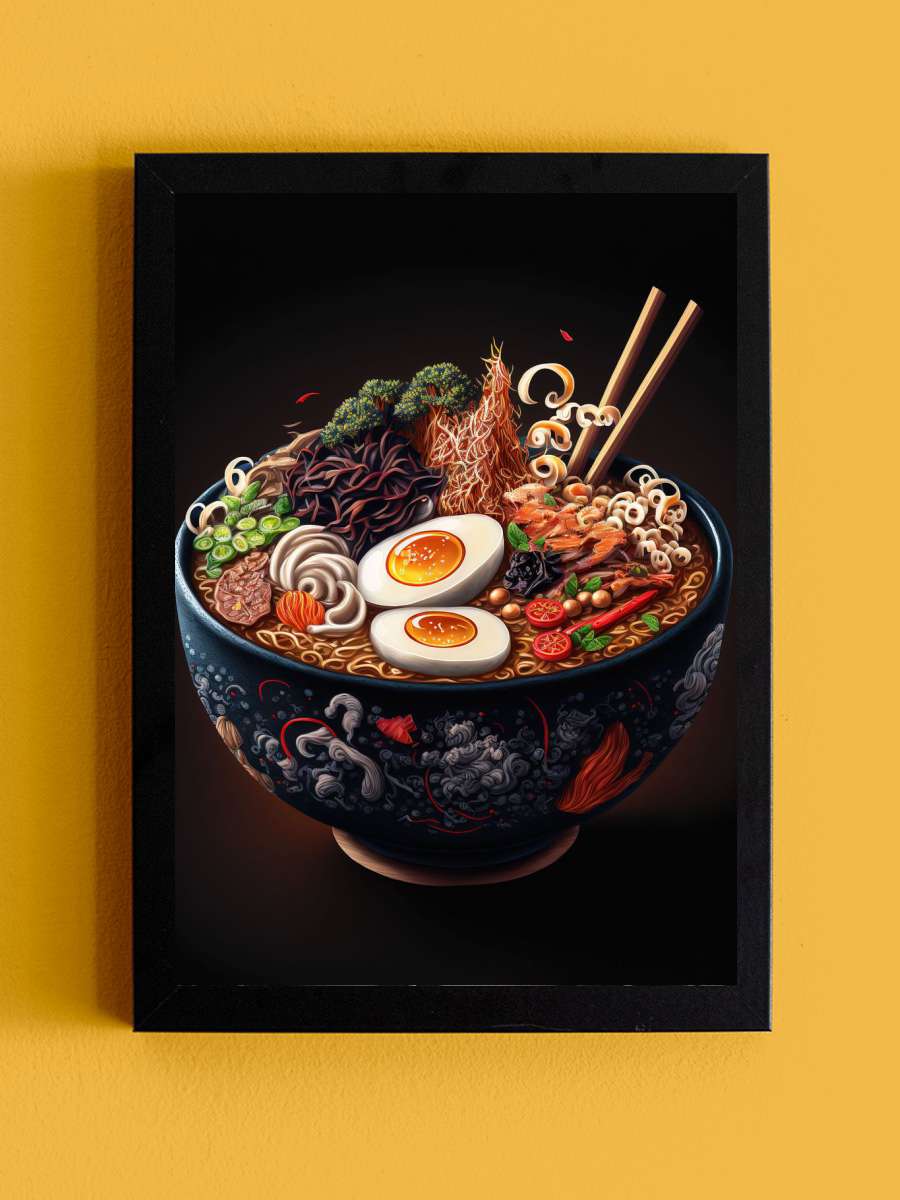 ramen japan neon Anime Tablo Siyah Çerçeveli Yüksek Kalite Anime Duvar Poster Tablo - En İyi Fiyatlarla
