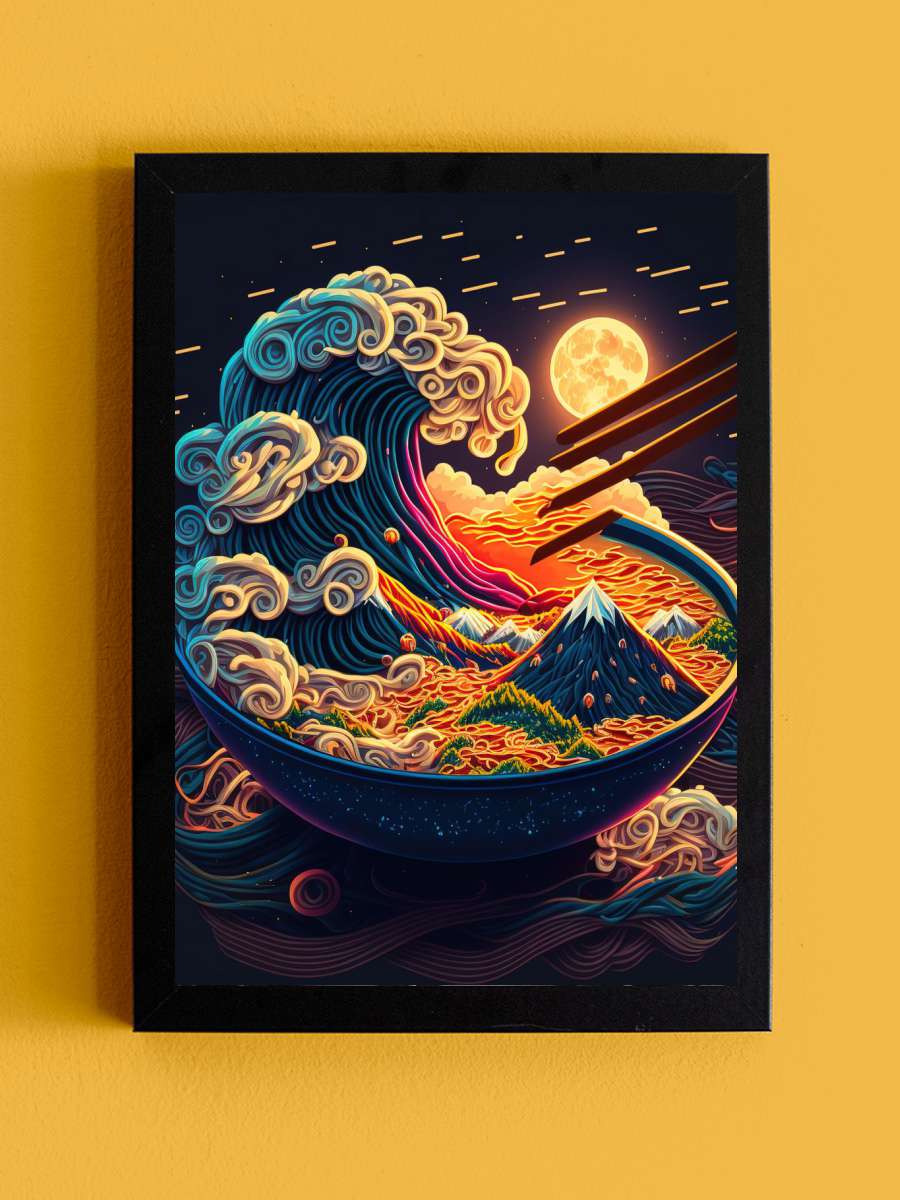 ramen japan neon Anime Tablo Siyah Çerçeveli Yüksek Kalite Anime Duvar Poster Tablo - En İyi Fiyatlarla