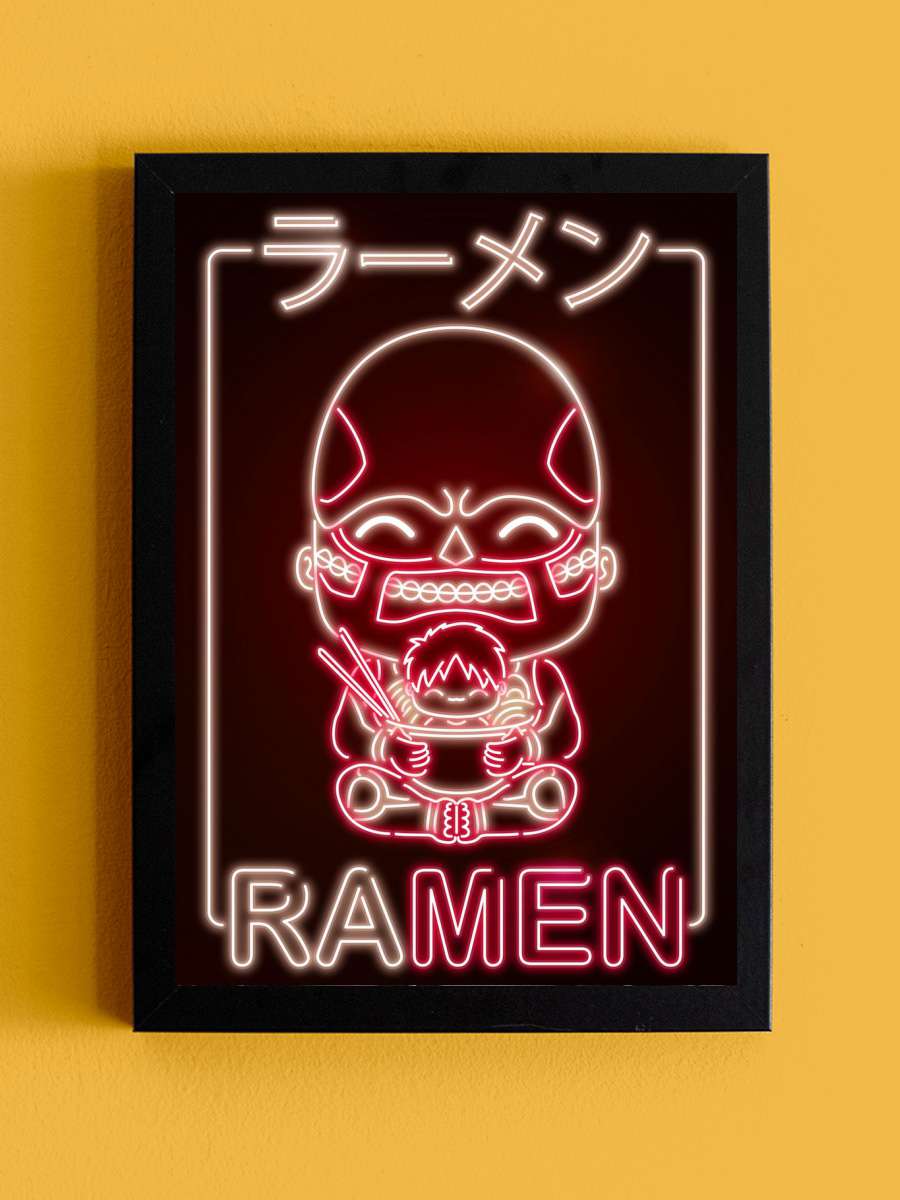 Ramen Titan Anime Tablo Siyah Çerçeveli Yüksek Kalite Anime Duvar Poster Tablo - En İyi Fiyatlarla