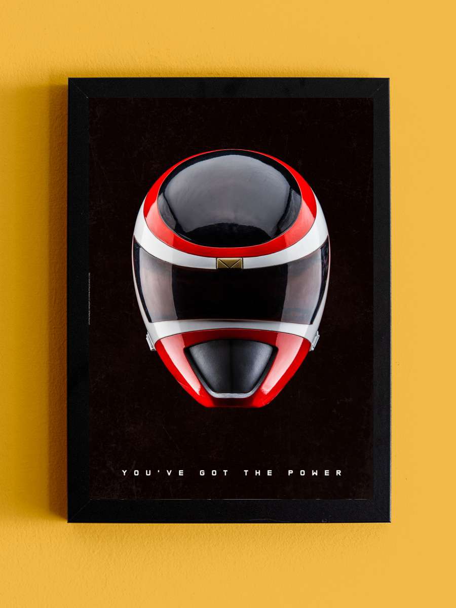 Red Space Power Ranger Anime Tablo Siyah Çerçeveli Yüksek Kalite Anime Duvar Poster Tablo - En İyi Fiyatlarla