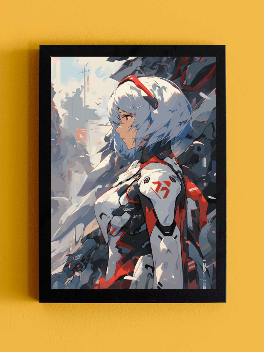 Rei Ayanami Neon Anime Anime Tablo Siyah Çerçeveli Yüksek Kalite Anime Duvar Poster Tablo - En İyi Fiyatlarla