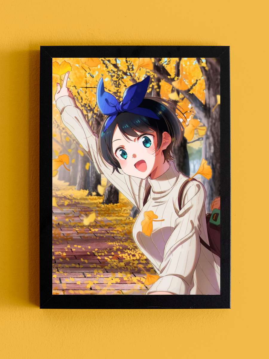 Rent a girlfriend Anime Tablo Siyah Çerçeveli Yüksek Kalite Anime Duvar Poster Tablo - En İyi Fiyatlarla
