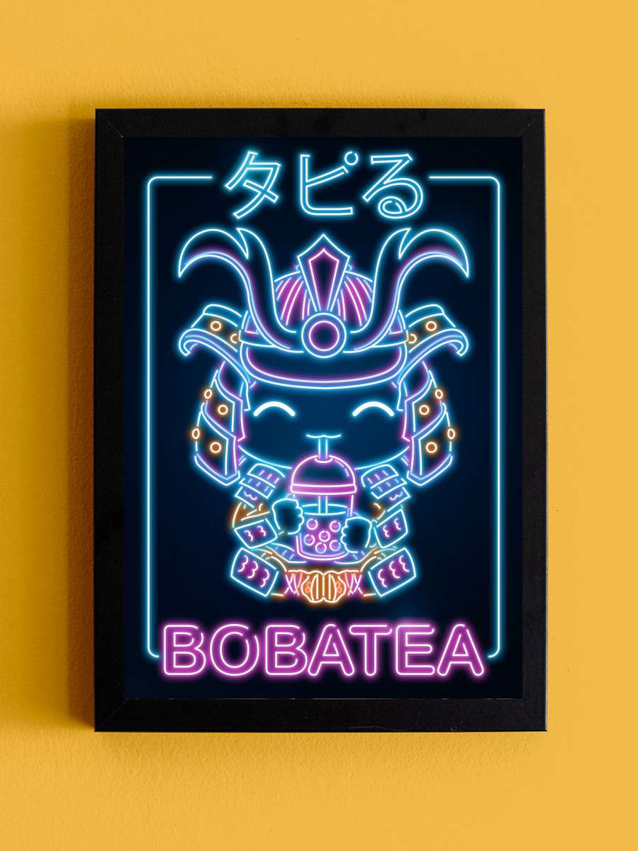 Retro Boba Tea Samurai Anime Tablo Siyah Çerçeveli Yüksek Kalite Anime Duvar Poster Tablo - En İyi Fiyatlarla