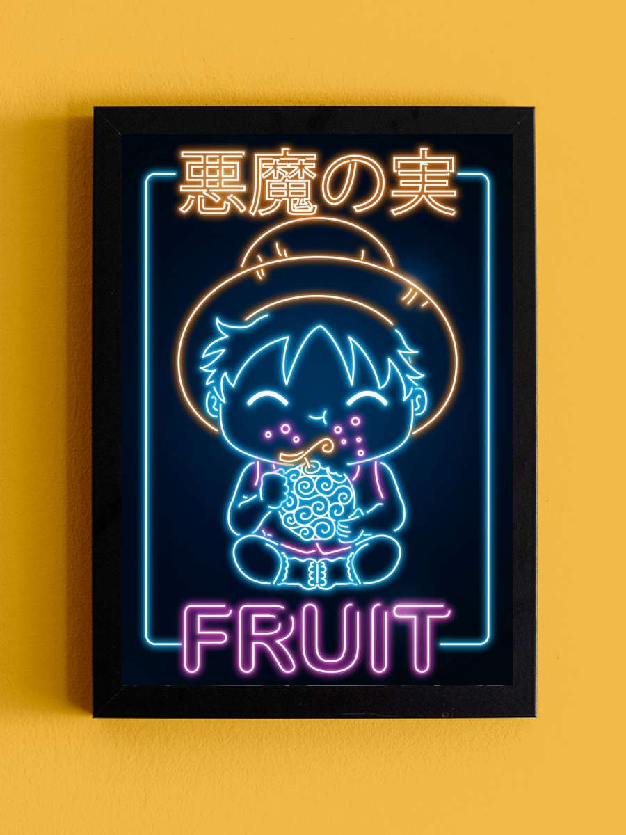 Retro Fruit  Anime Tablo Siyah Çerçeveli Yüksek Kalite Anime Duvar Poster Tablo - En İyi Fiyatlarla