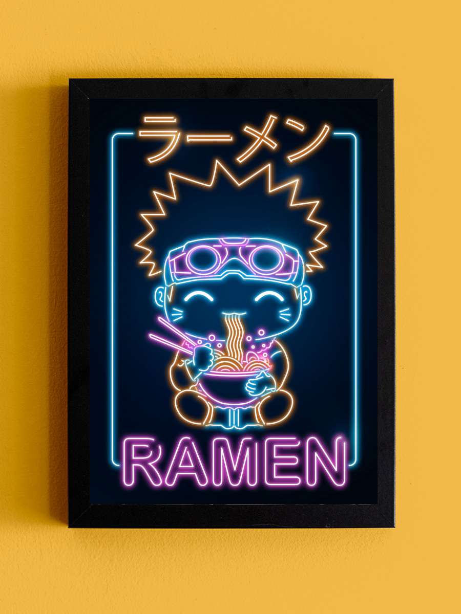 Retro Ramen Ninja Anime Tablo Siyah Çerçeveli Yüksek Kalite Anime Duvar Poster Tablo - En İyi Fiyatlarla