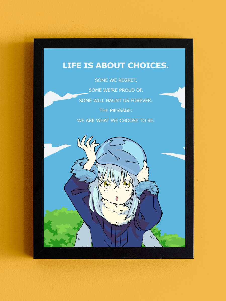 Rimuru Slime Anime Tempest Anime Tablo Siyah Çerçeveli Yüksek Kalite Anime Duvar Poster Tablo - En İyi Fiyatlarla