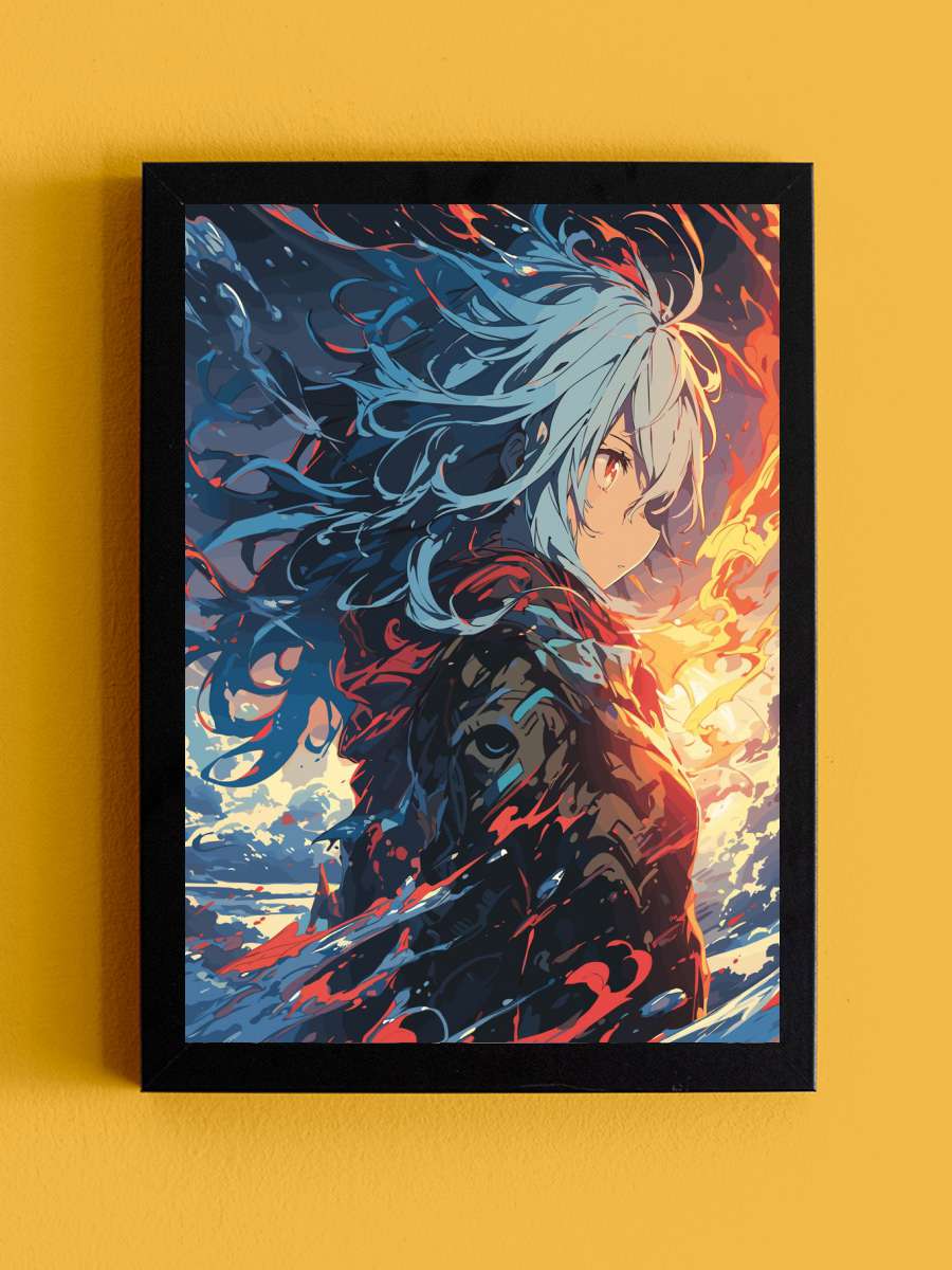 Rimuru Tempest Anime Anime Tablo Siyah Çerçeveli Yüksek Kalite Anime Duvar Poster Tablo - En İyi Fiyatlarla