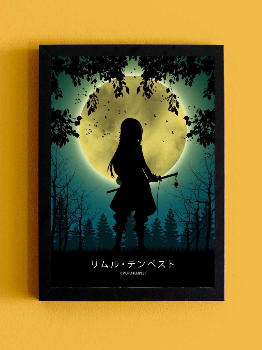 Rimuru Tempest Anime Tablo Siyah Çerçeveli Yüksek Kalite Anime Duvar Poster Tablo - En İyi Fiyatlarla